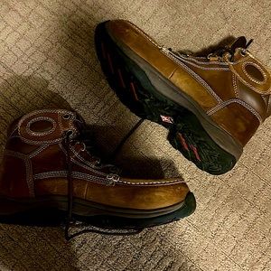 Leather Steel Toed Brown Women’s Boots